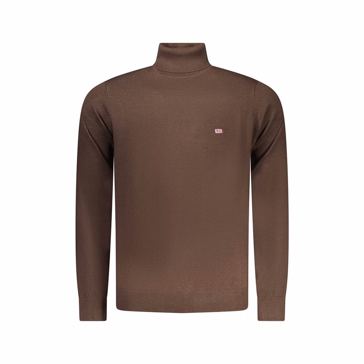 Camisola de Gola Alta Homem Castanho