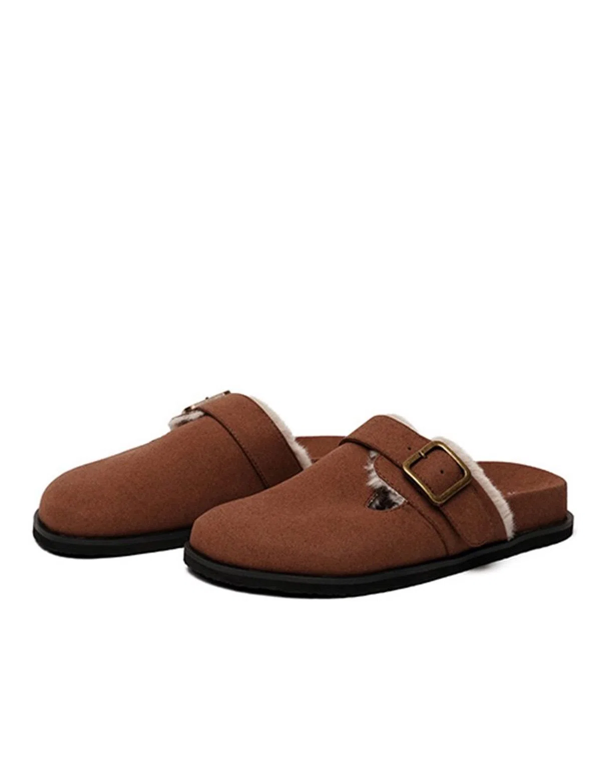 Clog Vegan Suede Camel Woman