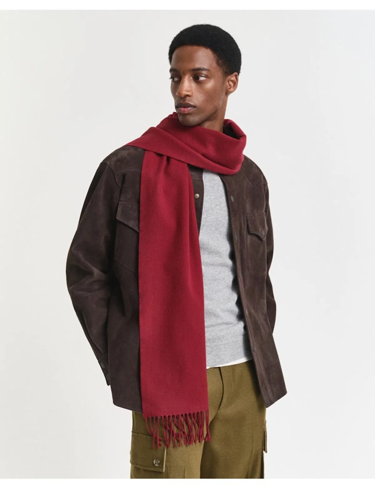 Écharpe en laine rouge