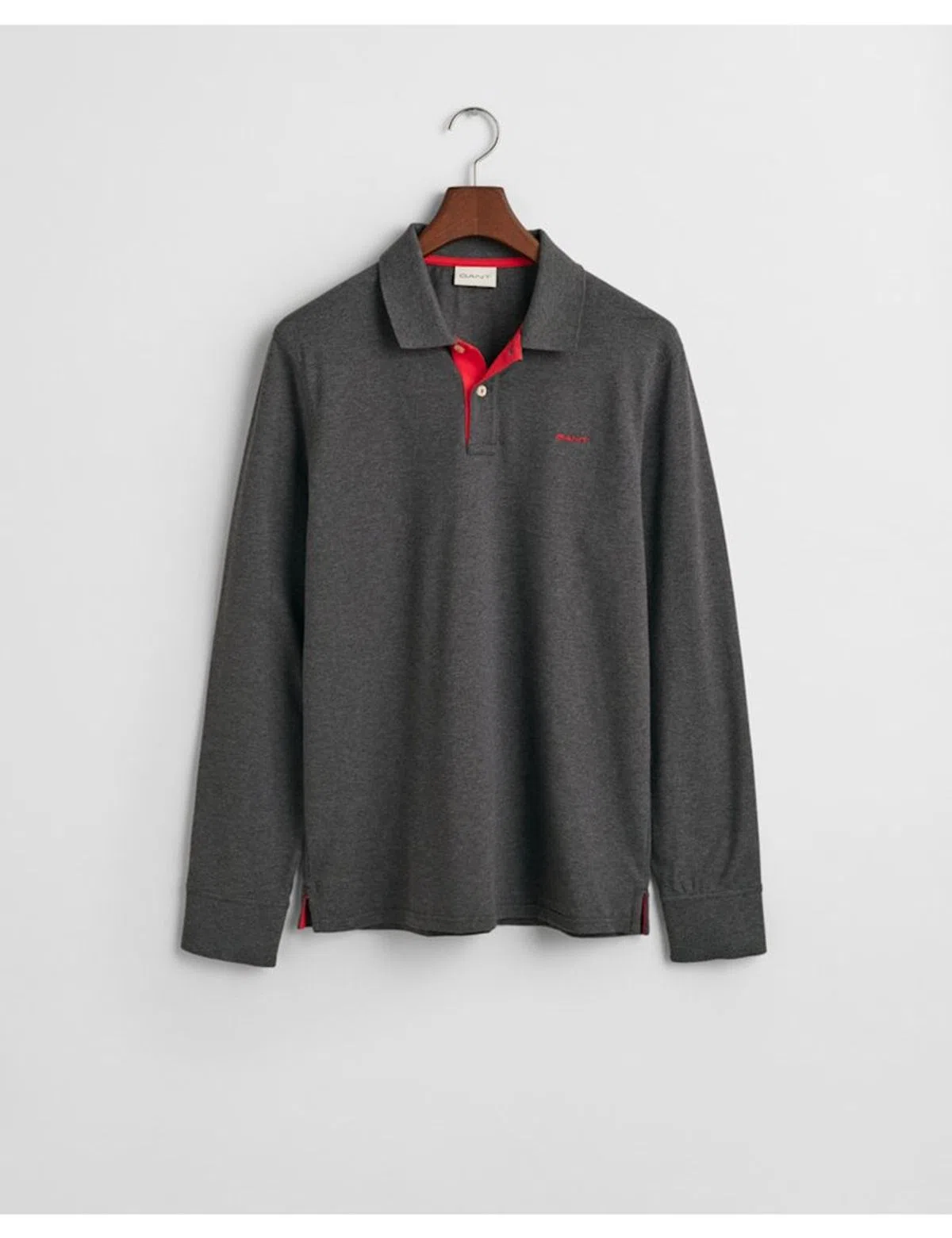 Long Sleeve Polo Grey