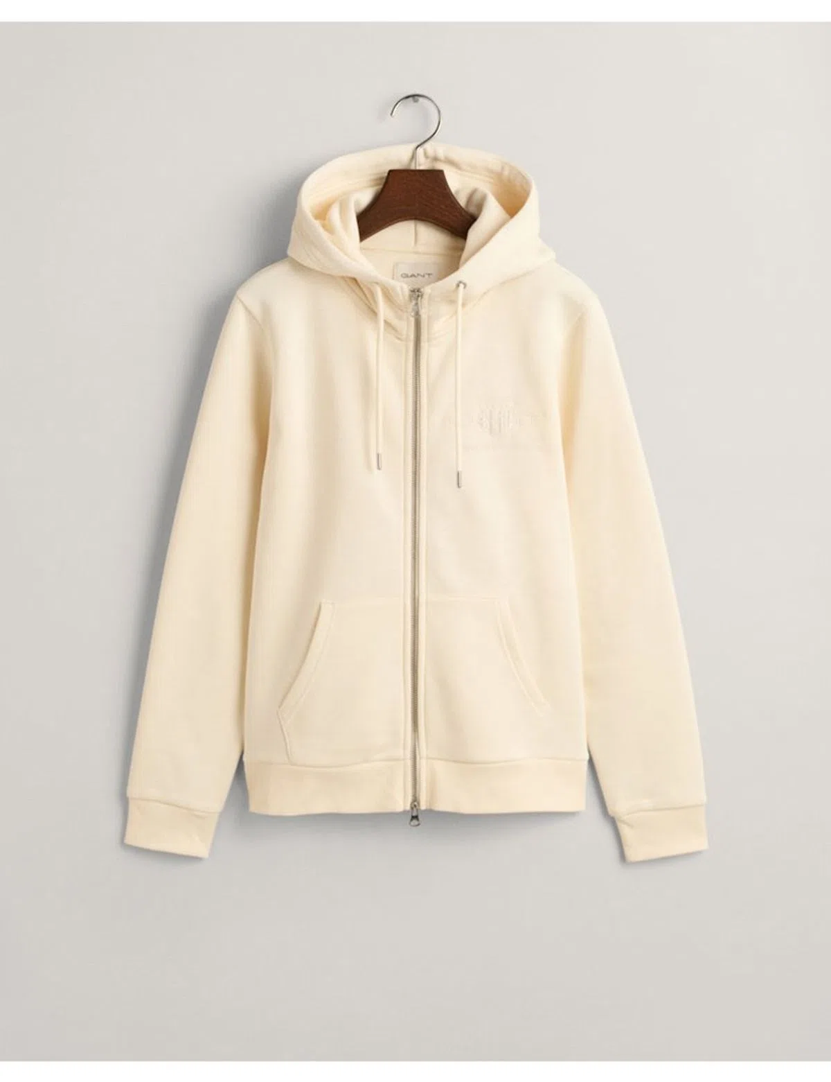 White Zip-Up Sweatshirt