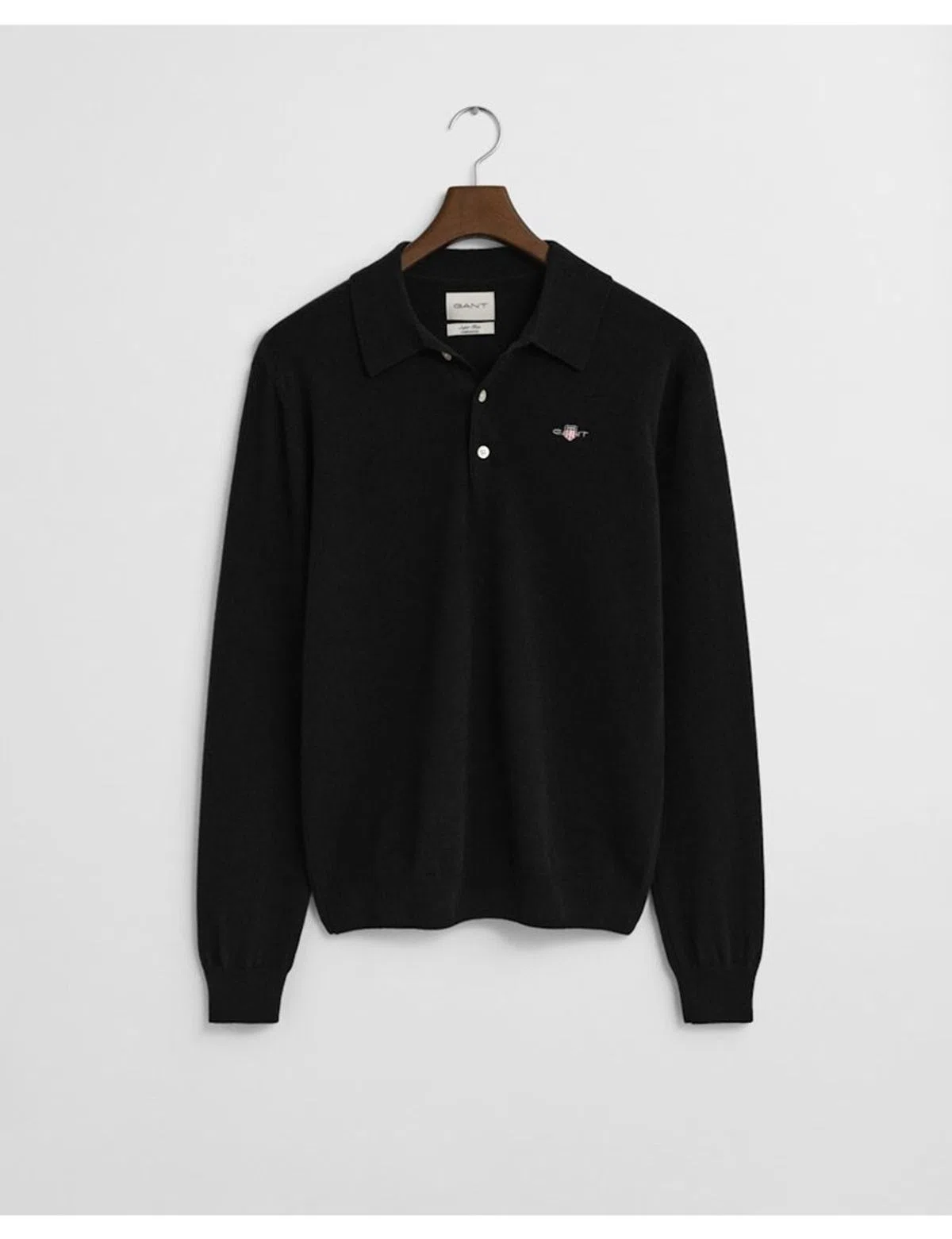 Black Wool Polo