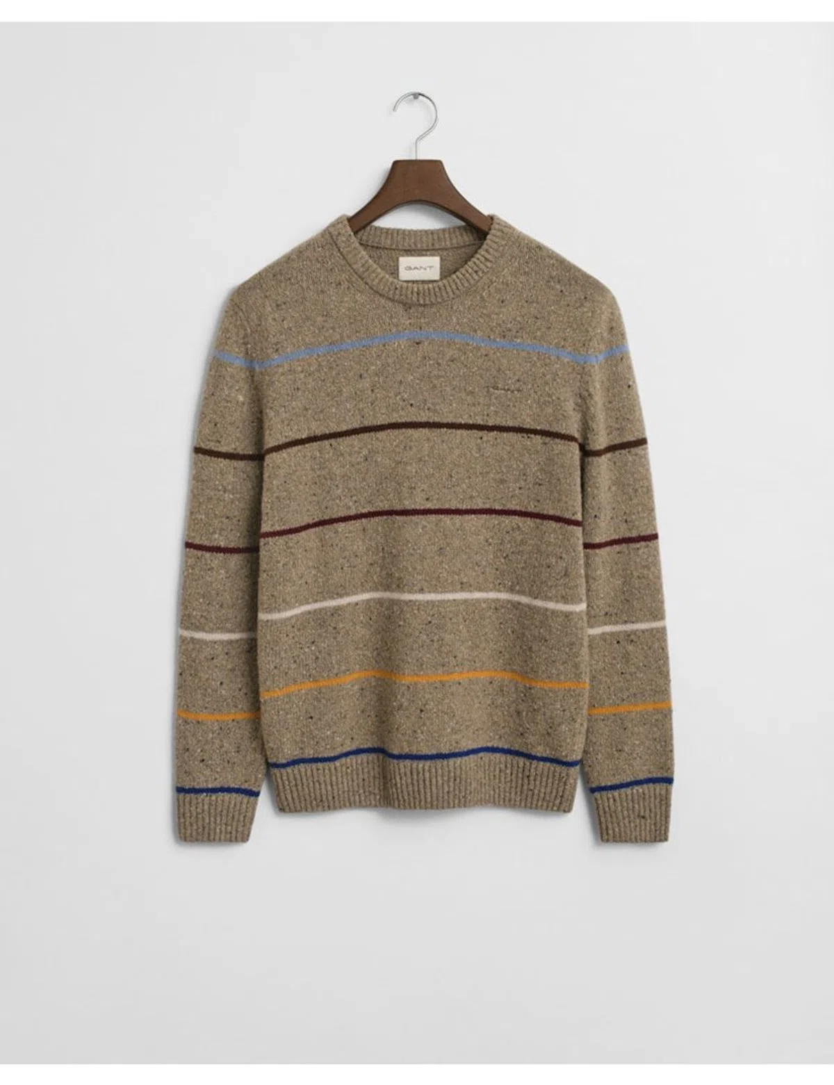 Nepps Stripe Knit Sweater Beige