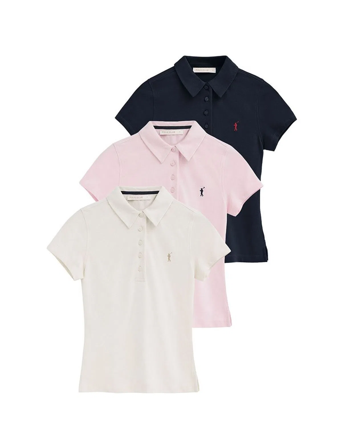 Pack of 3 Slim Fit Polo Shirts Multi-Color