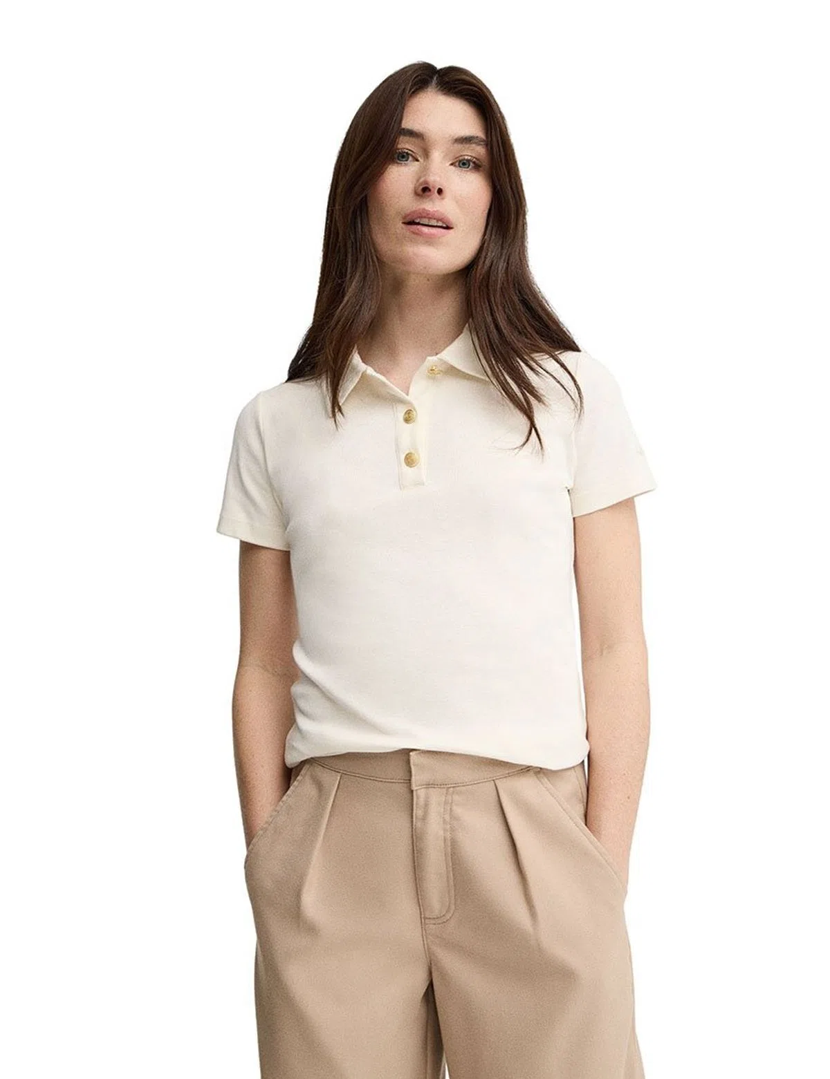 White Slim Fit Polo