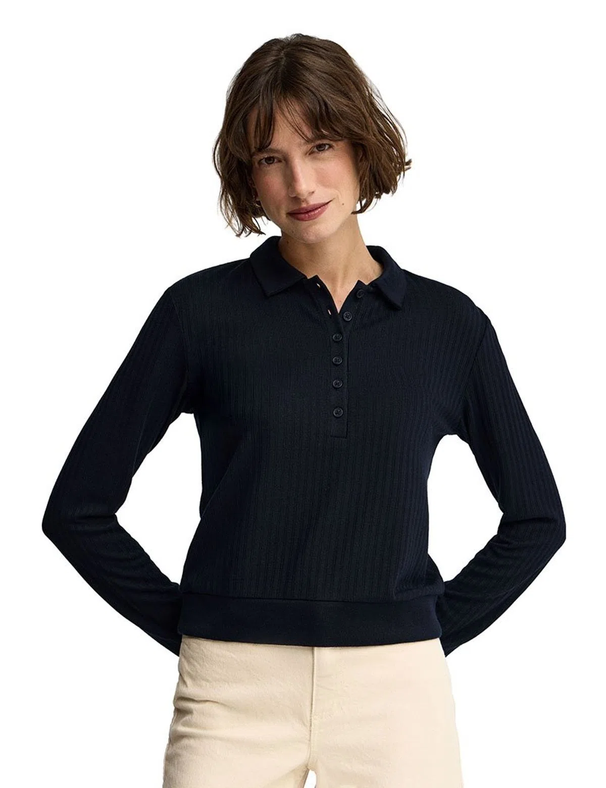 Long Sleeve Polo Regular Fit Blue