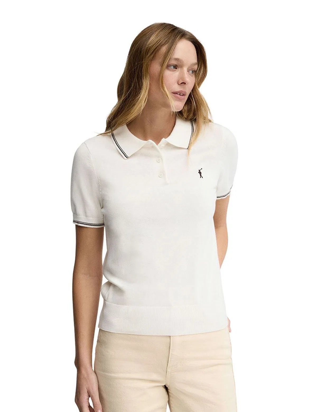 Regular Fit White Polo