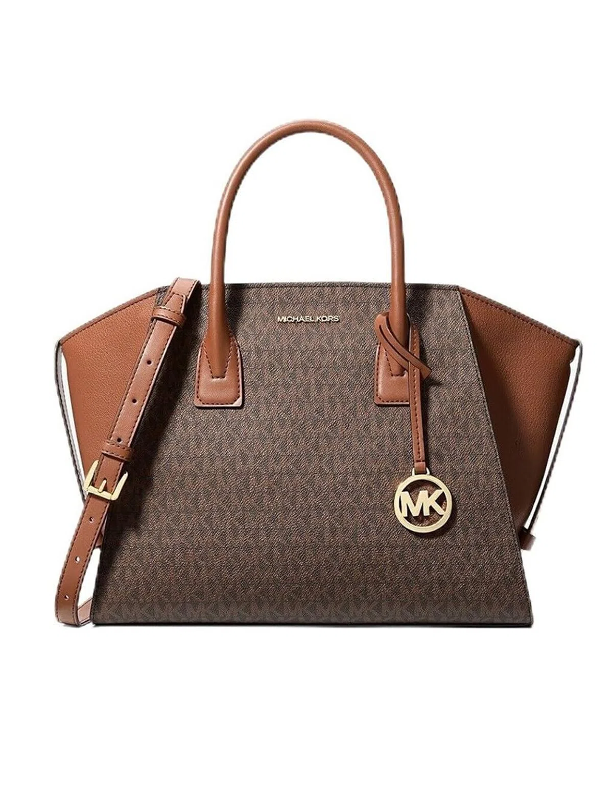Avril Large Satchel Brown