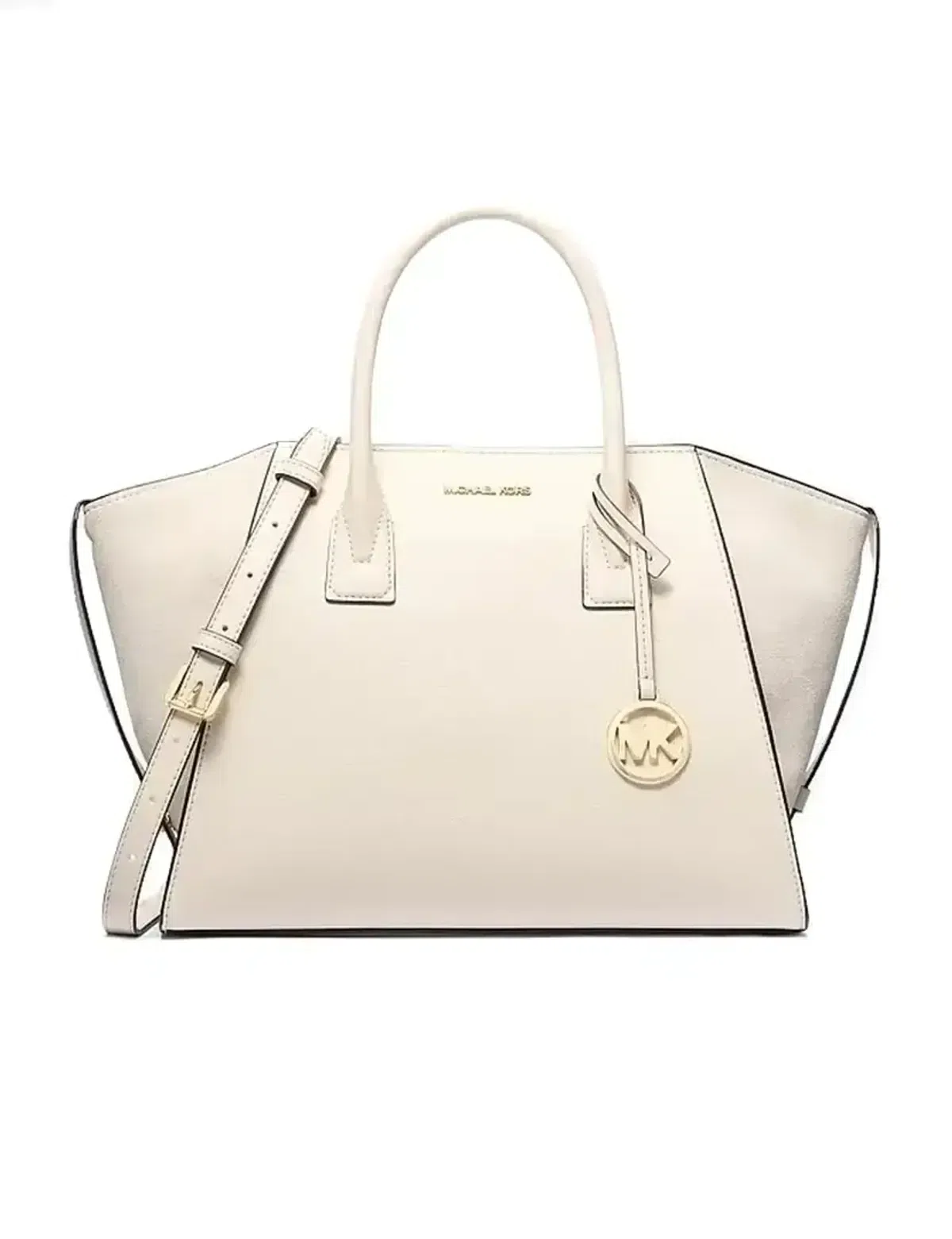  Avril Leather Satchel Cream