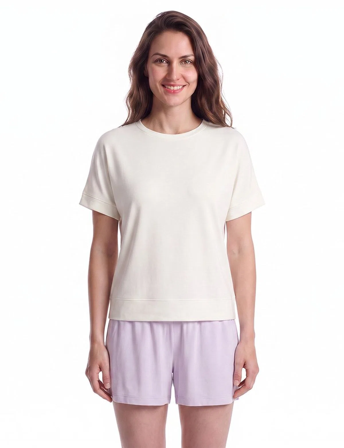 Pijama de manga curta Branco