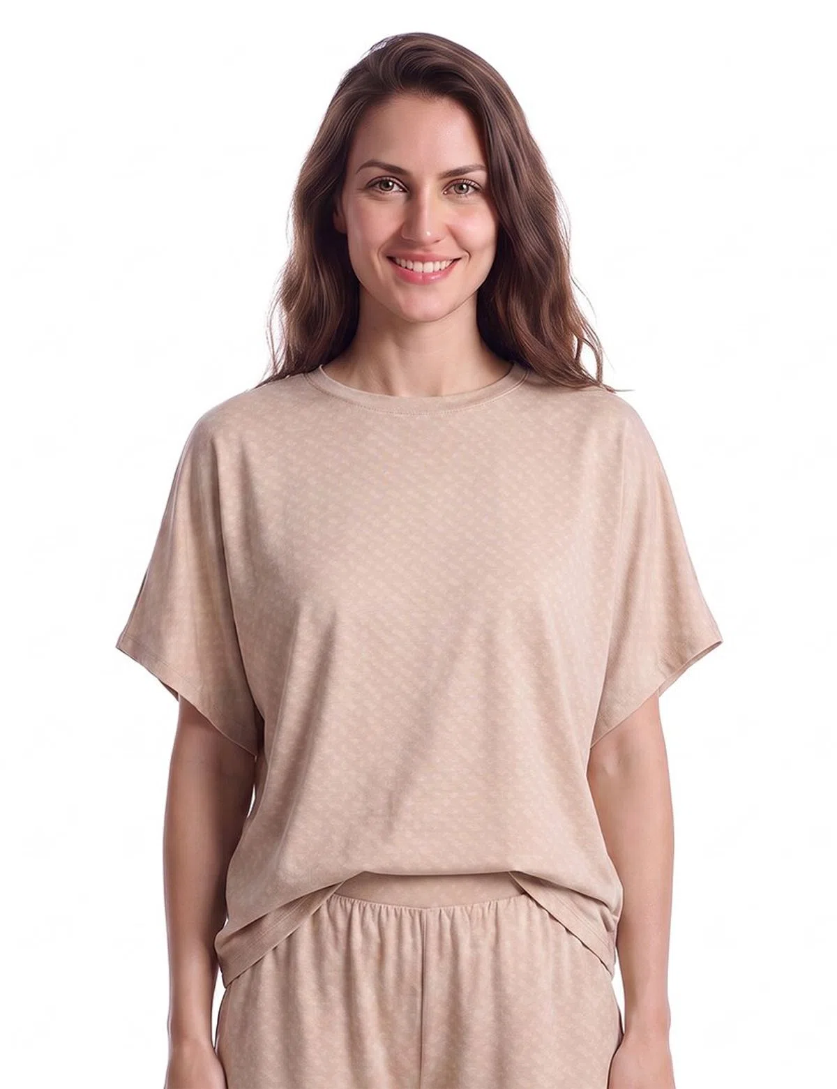 T-Shirt de pijama Castanho