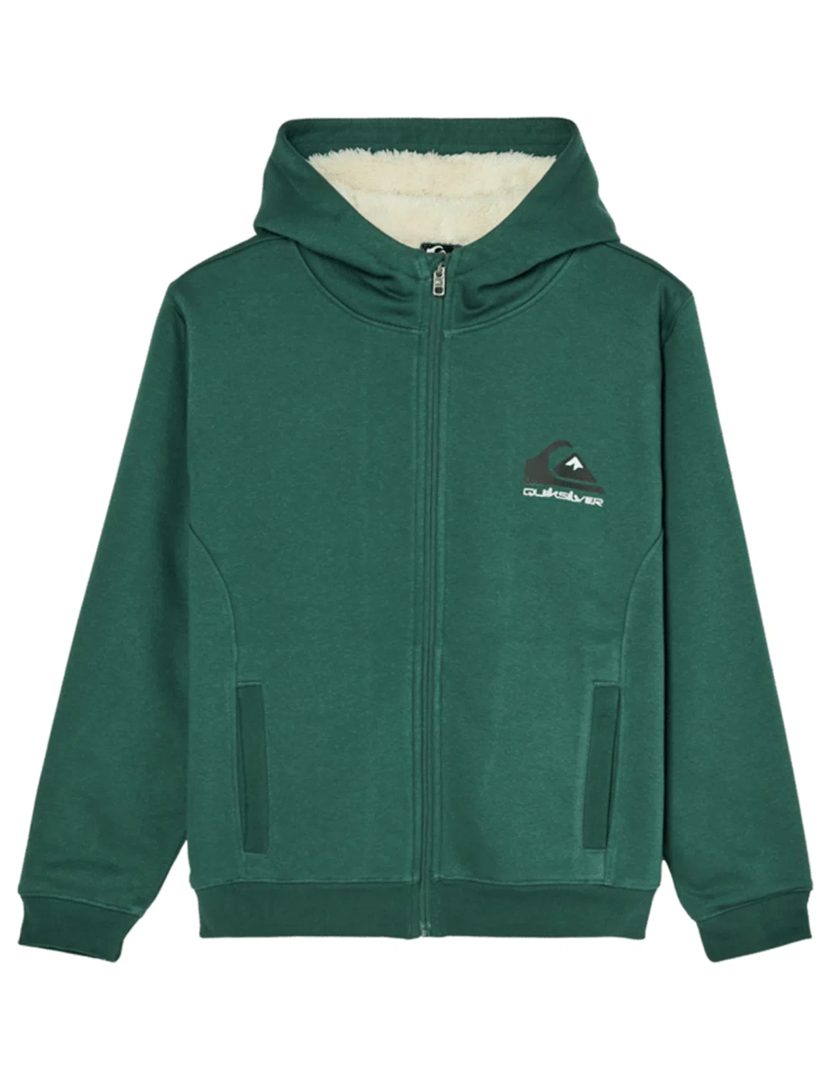 Casaco com capuz Fleece Sherpa Verde
