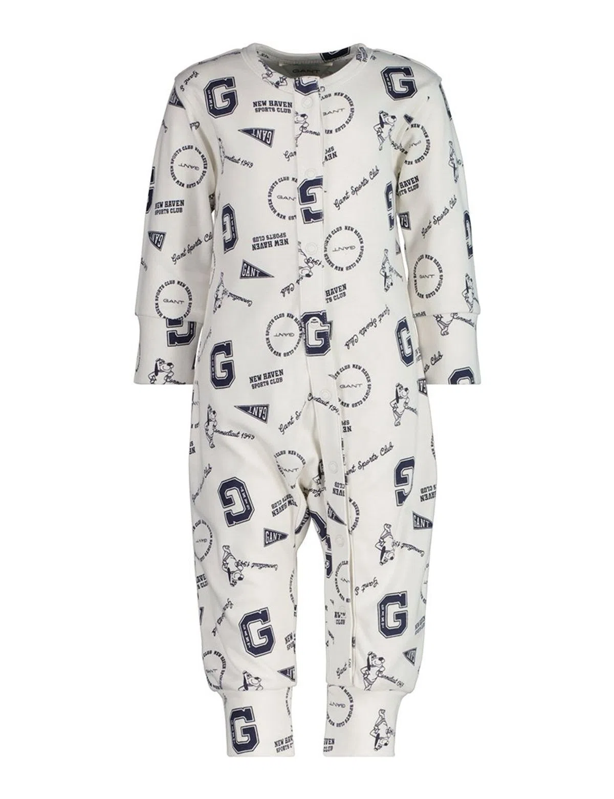 Printed Aop Beige Babygrow Pajamas