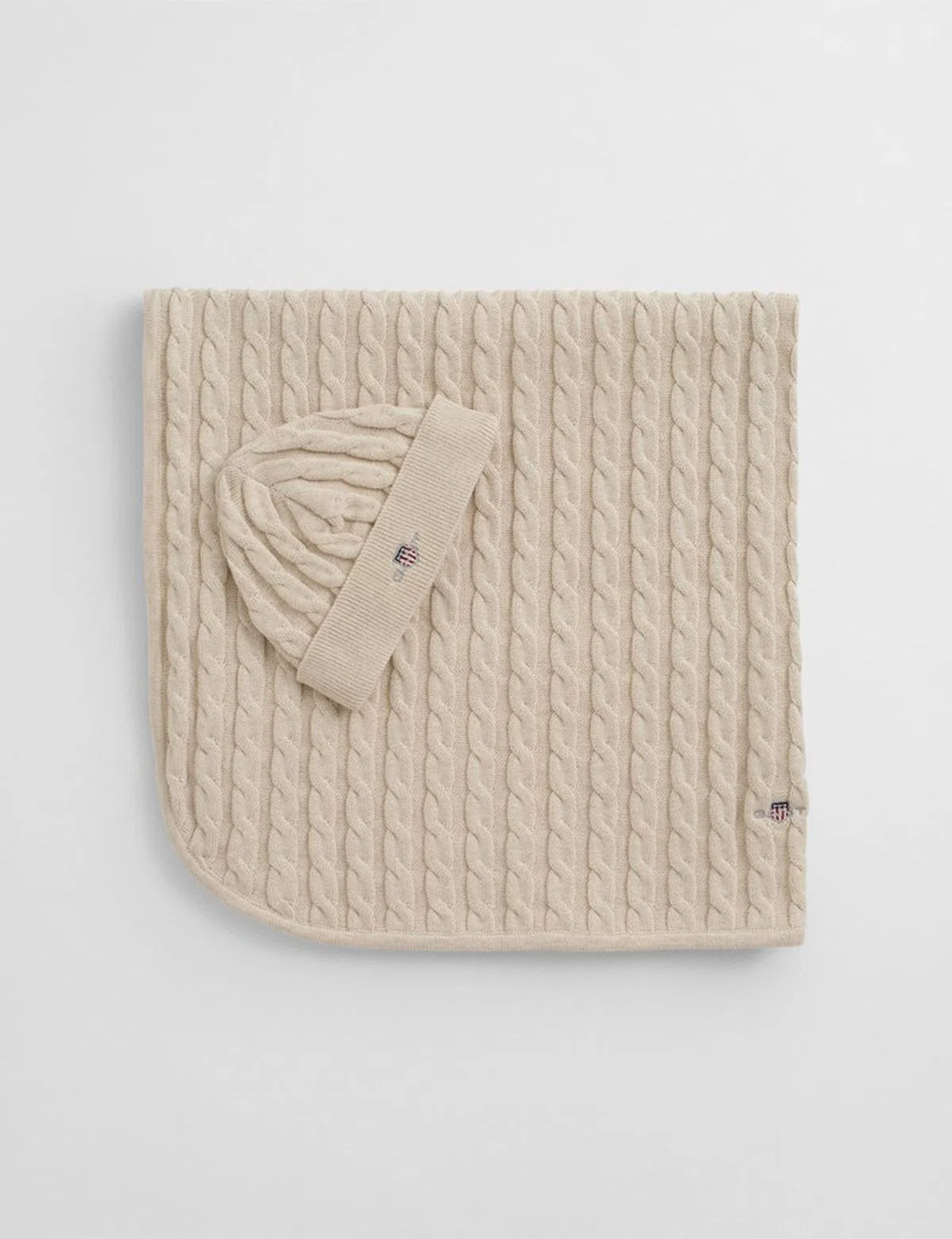 Beige Blanket and Hat Set - Gift