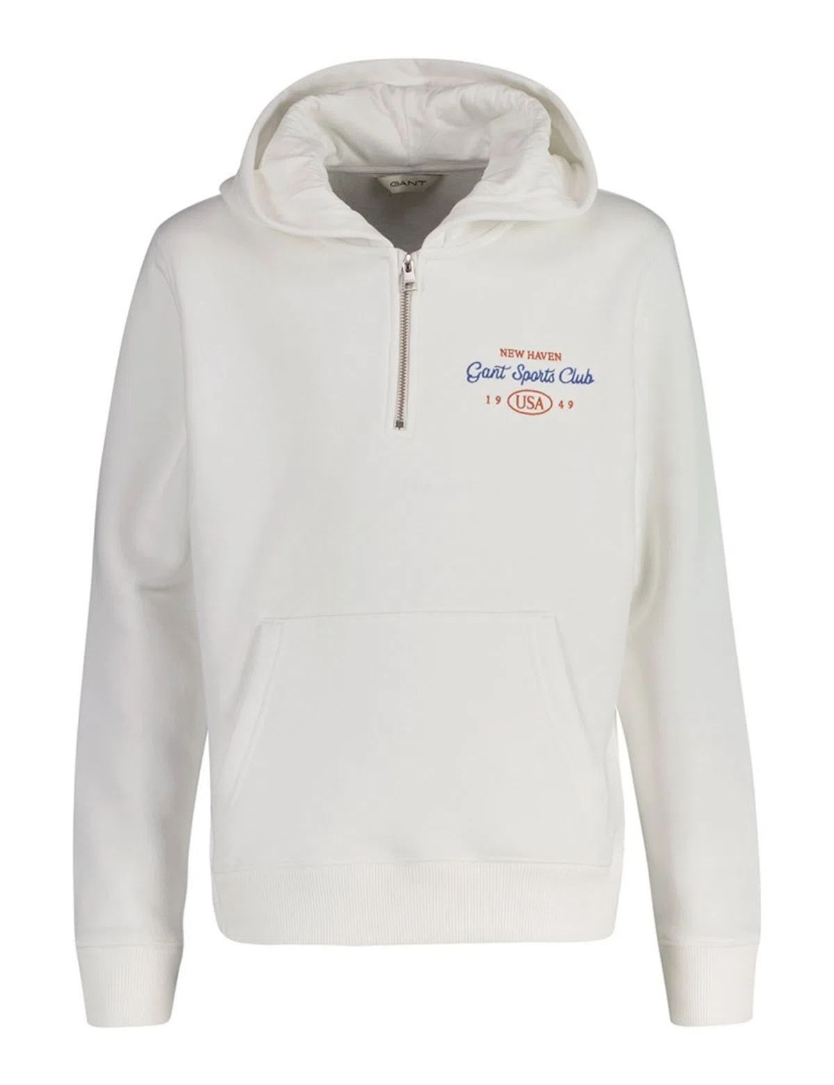 Sudadera Beige con Media Cremallera Sport Club