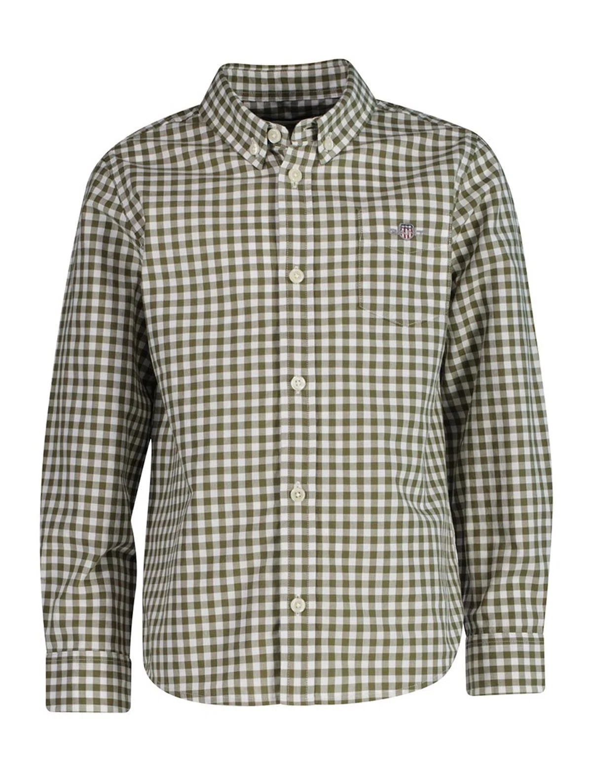 Green Gingham Poplin Shirt