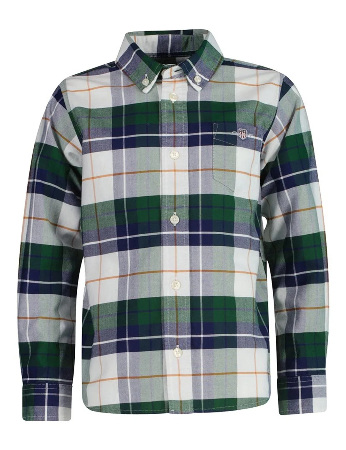 Camisa Oxford de Cuadros Verdes
