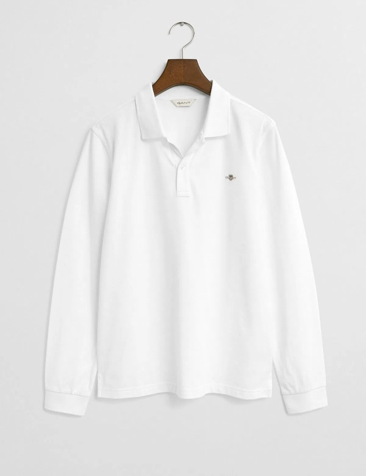 Long Sleeve White Polo