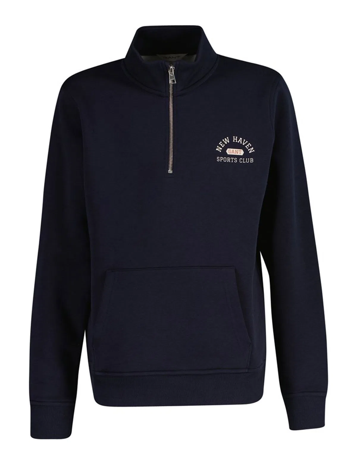 Sweatshirt Bleu à Demi-Zip