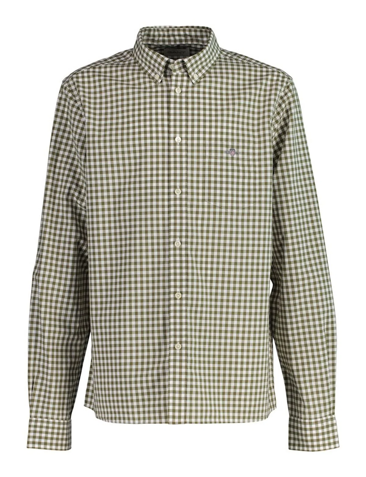 Green Gingham Shield Poplin Shirt