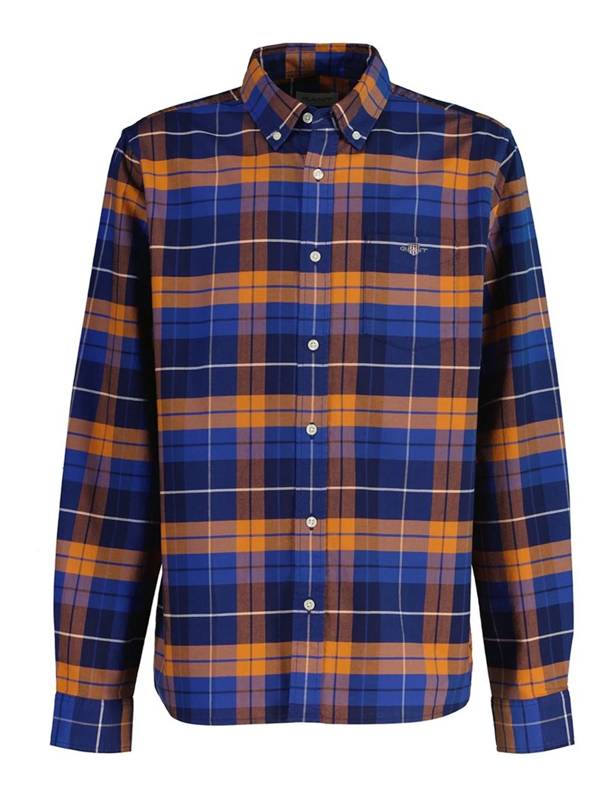Camisa Oxford a Cuadros Naranja