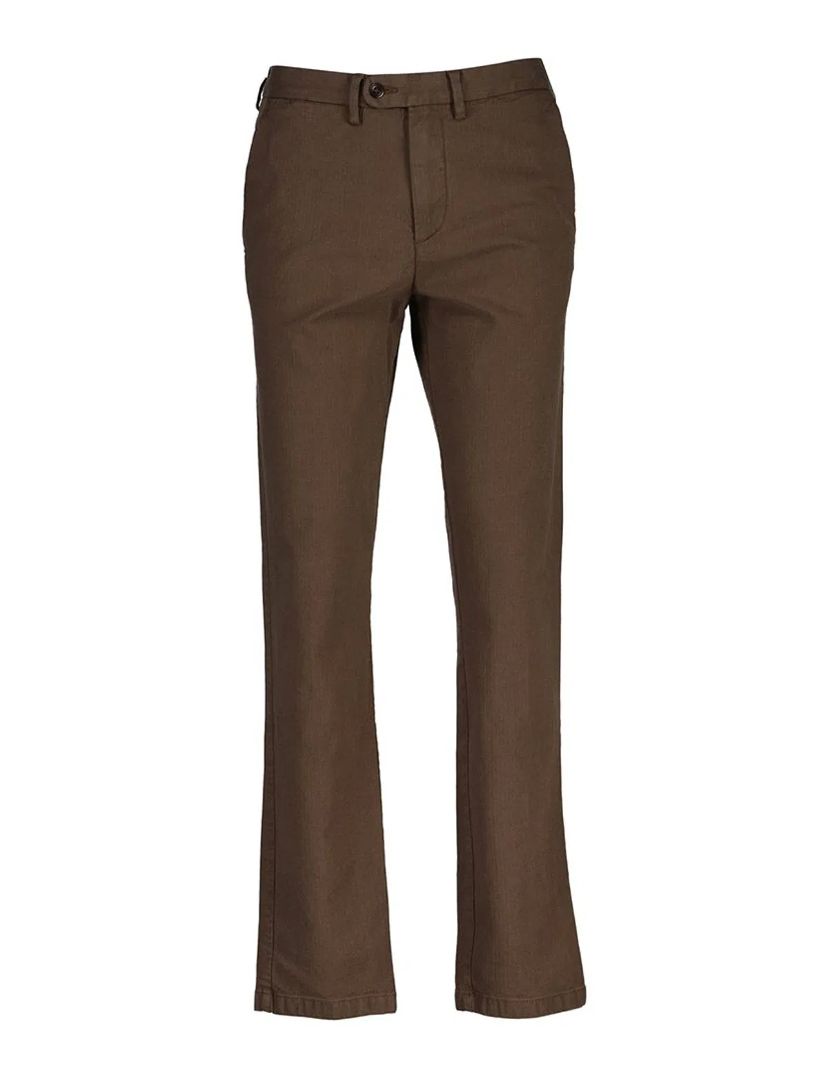 Pantalons Slim Herringbone Marron