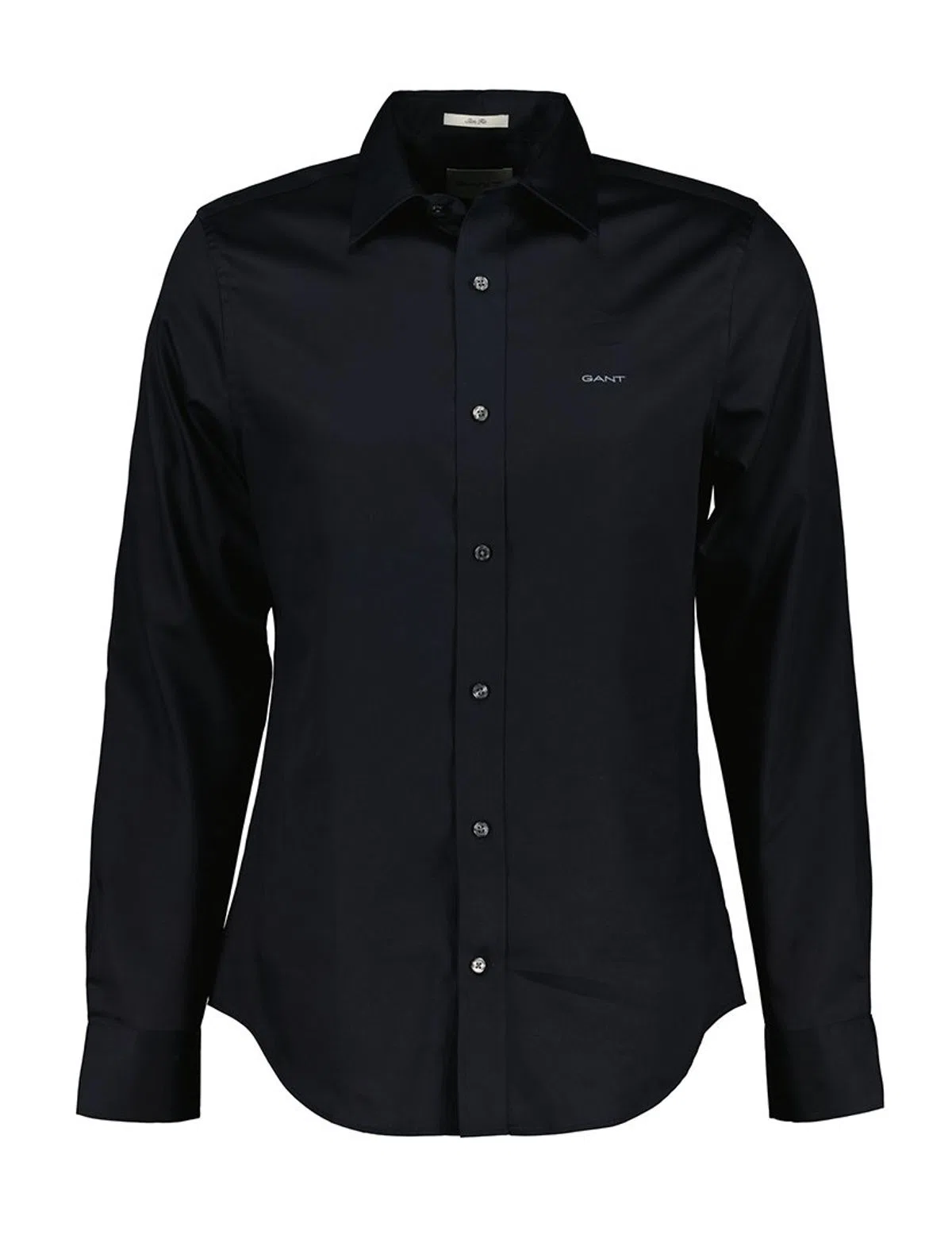 Black Slim Fit Satin Shirt