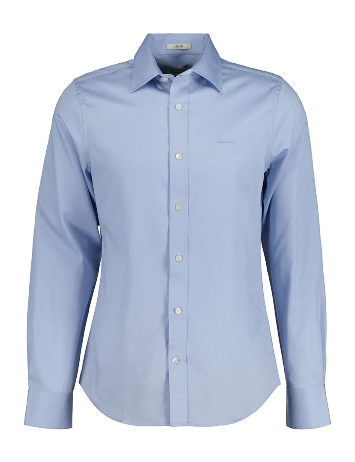 Slim Fit Blue Satin Shirt