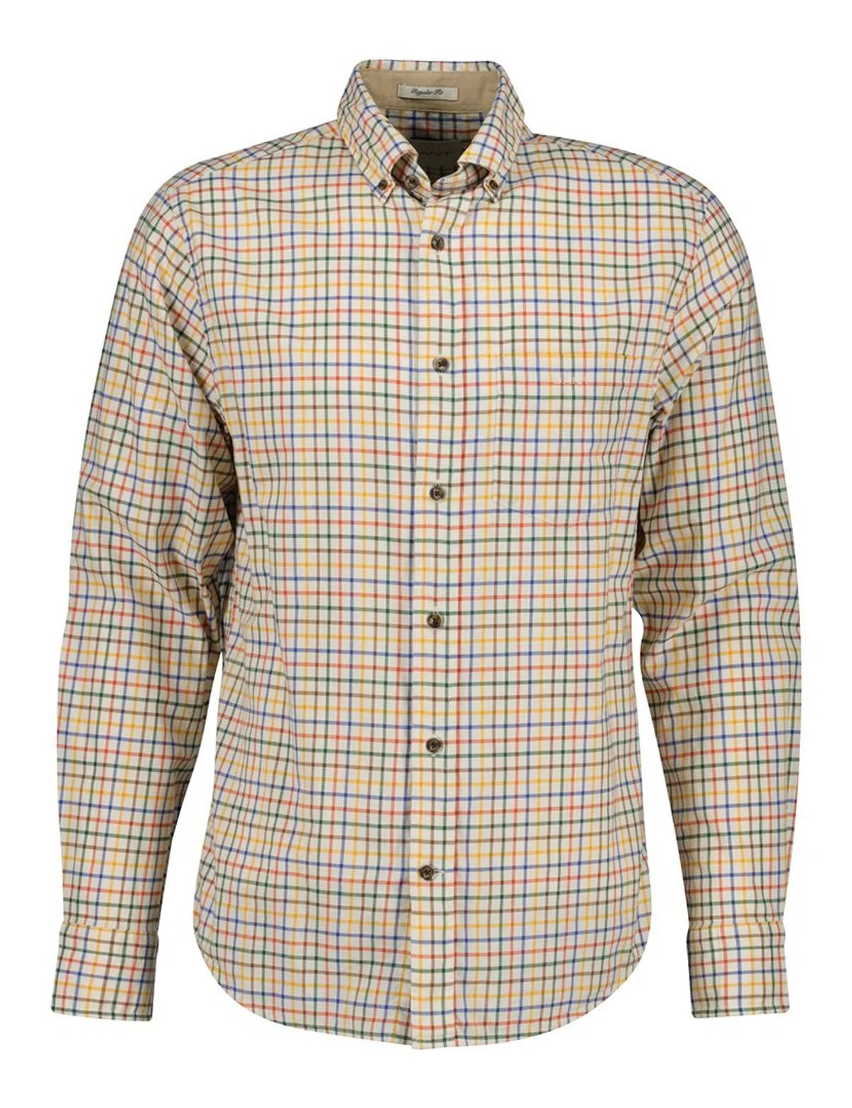 Camisa Reg Twill Check Laranja