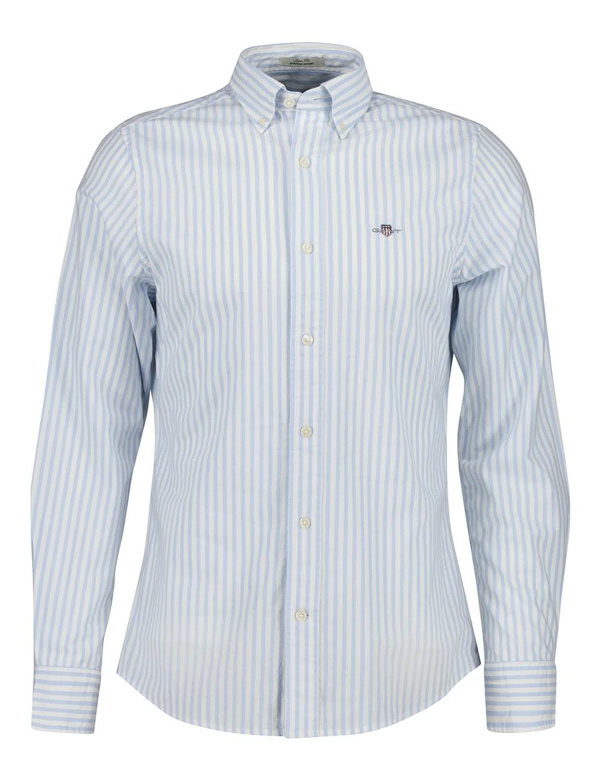 Camisa Slim Oxford Stretch Stripe Azul