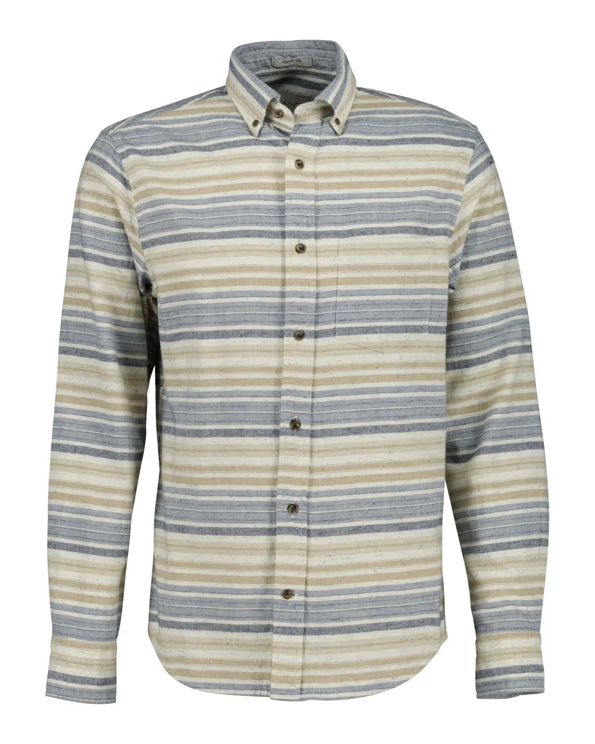 Blue Neps Stripe Flannel Shirt