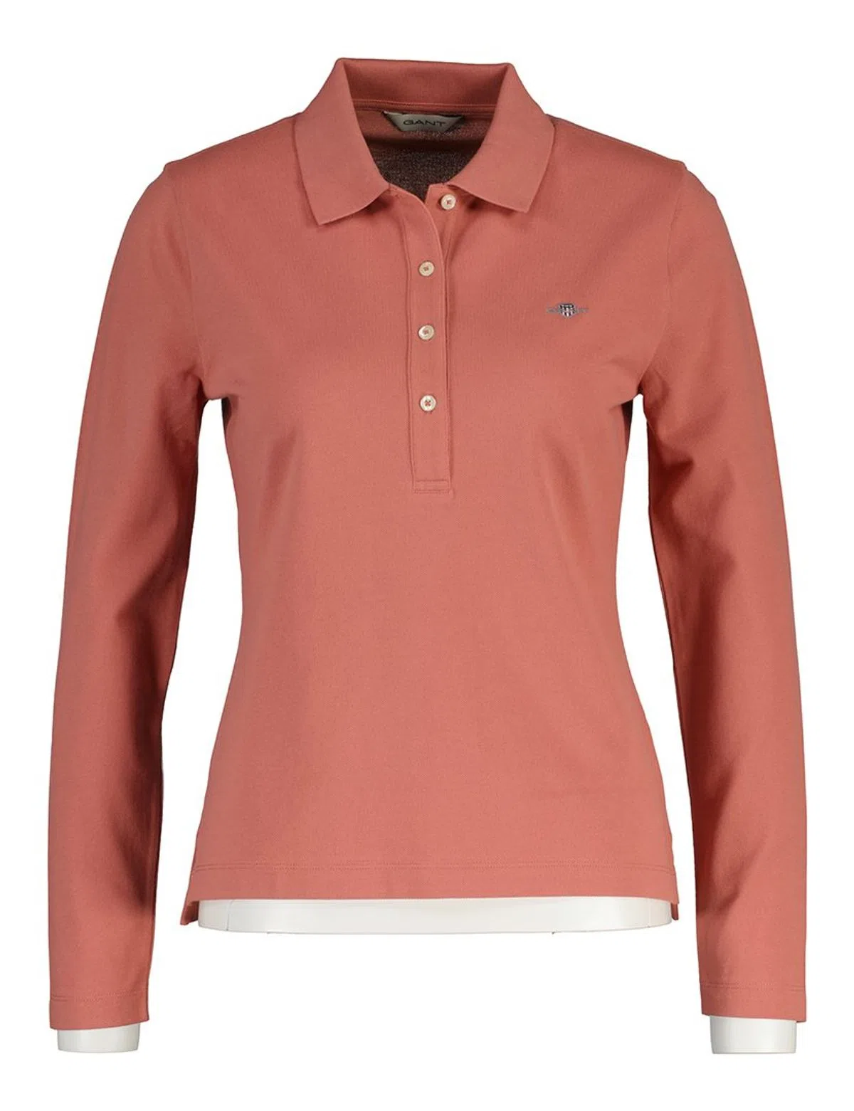 Long Sleeve Polo Pink