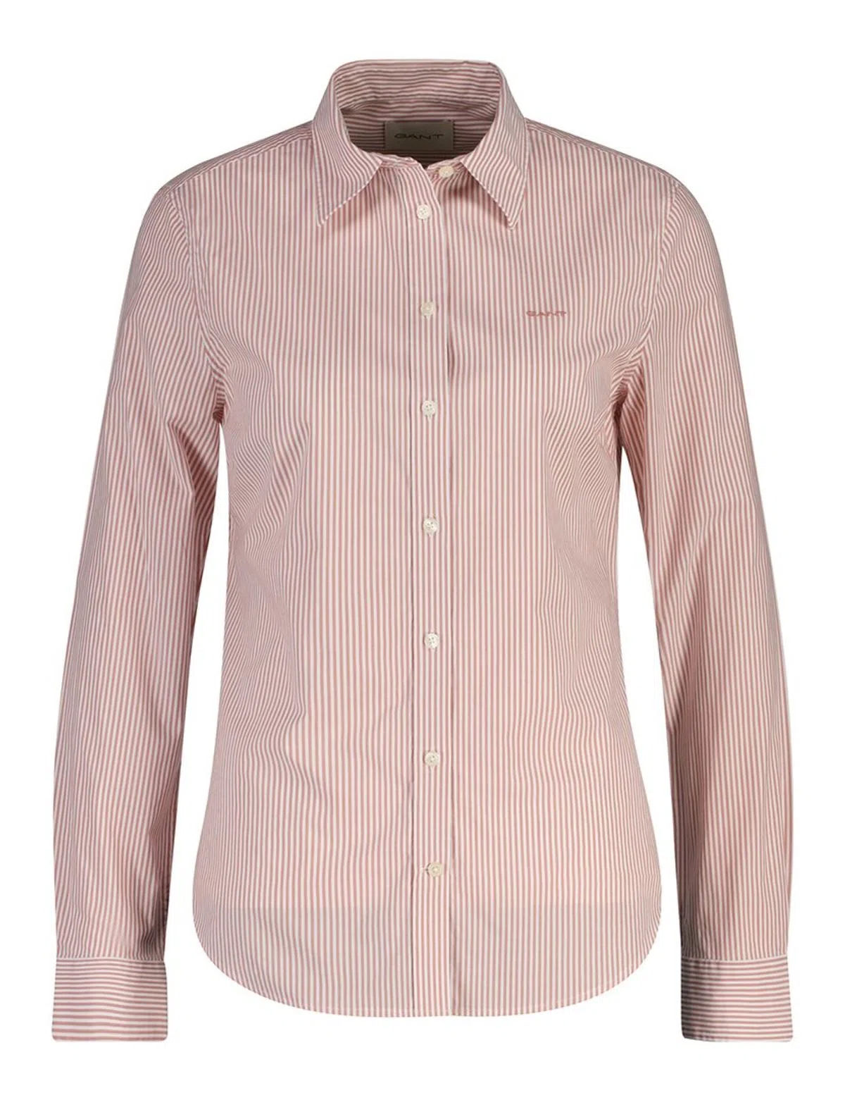Camisa Slim Rayas Popelín Rosa