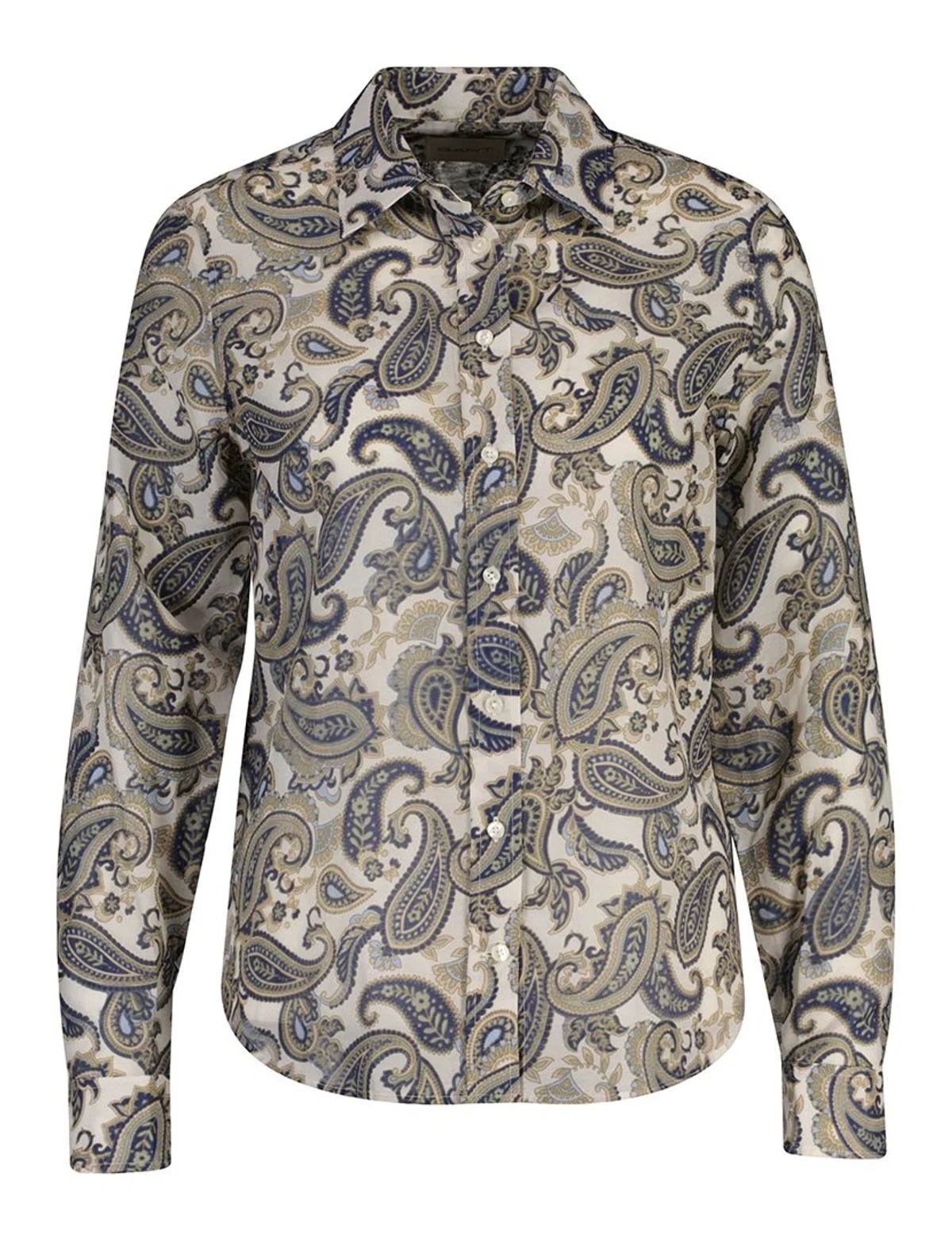 Blue Paisley Satin Shirt