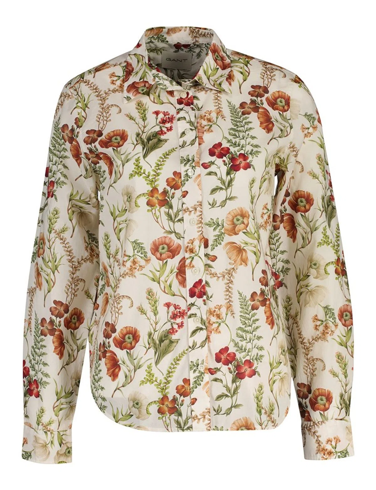 Camisa Estampada Floral Beige