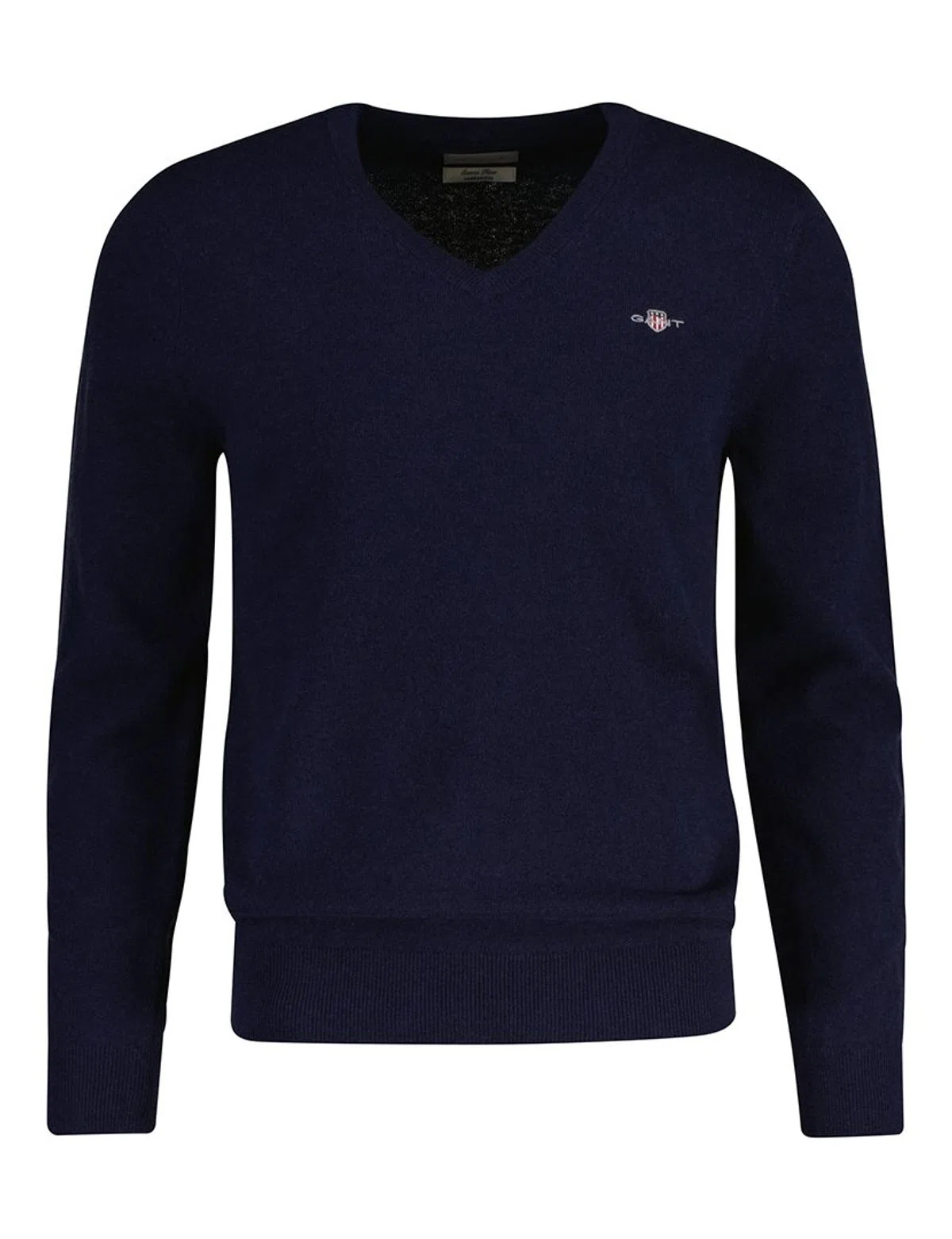 Fine wool cardigan with blue closure