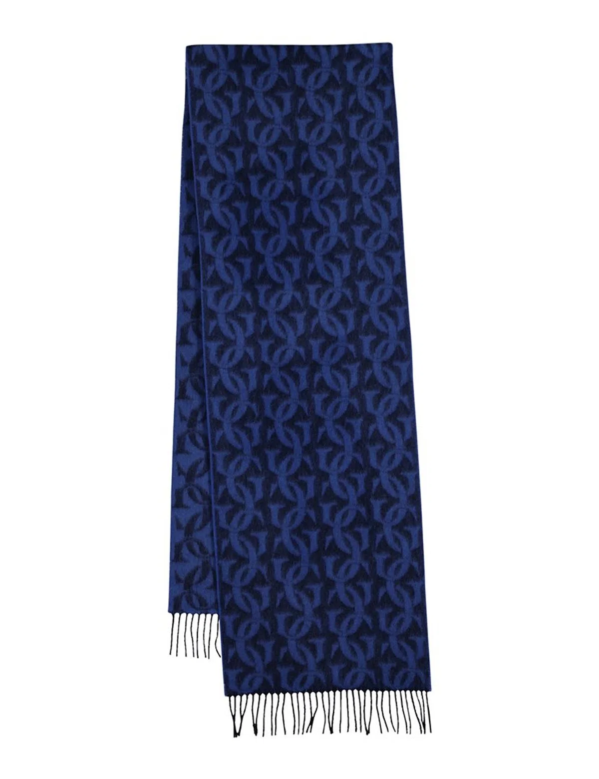 Cachecol de lã Monogram Azul