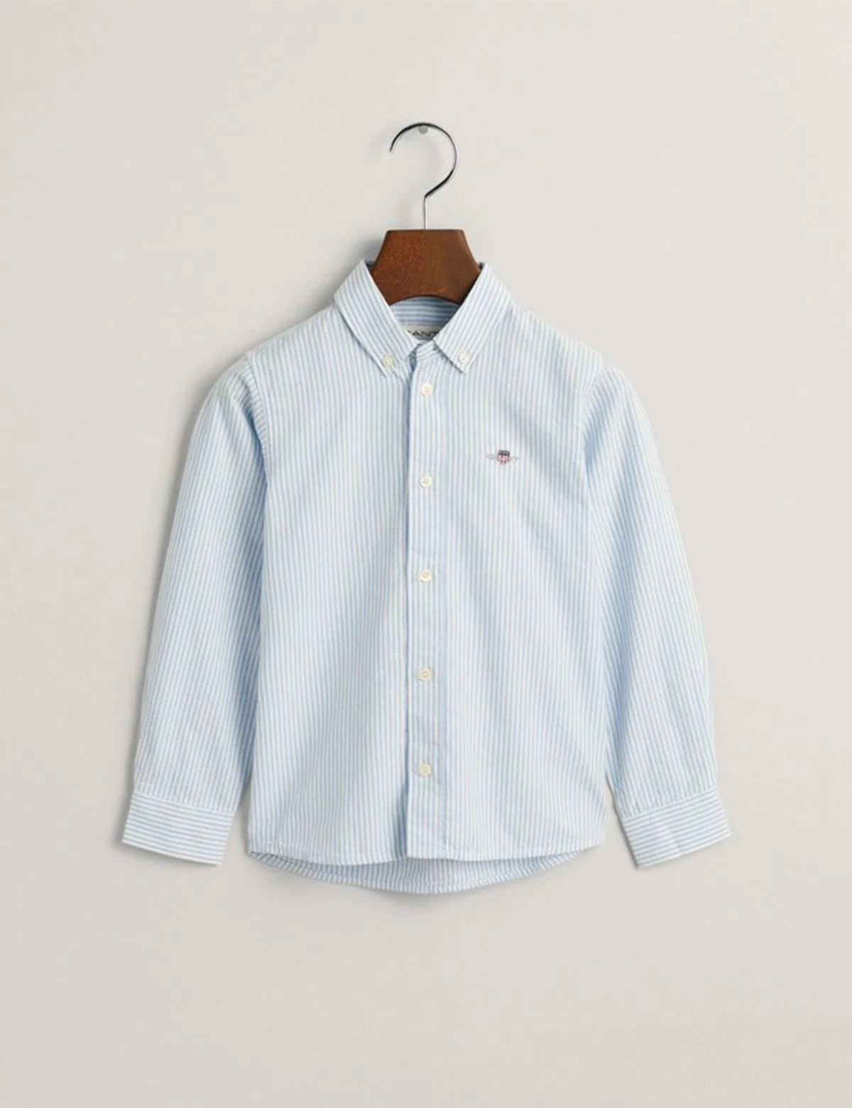 Camisa Oxford às riscas Azul