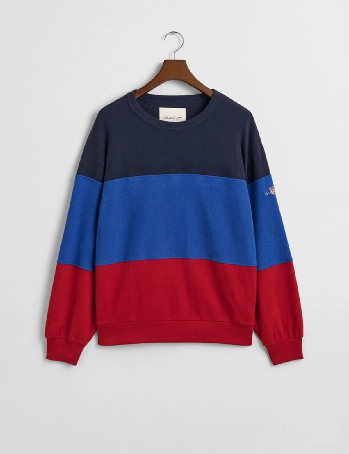 Red Colorblock Sweatshirt