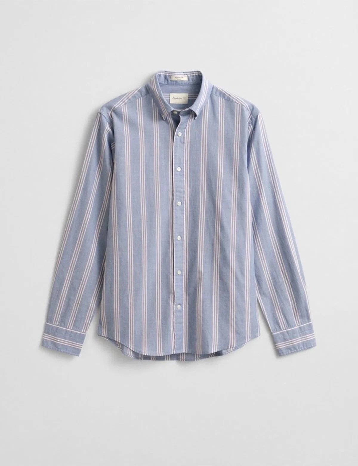 Chemise Rayée Regular Fil A Fil Bleu