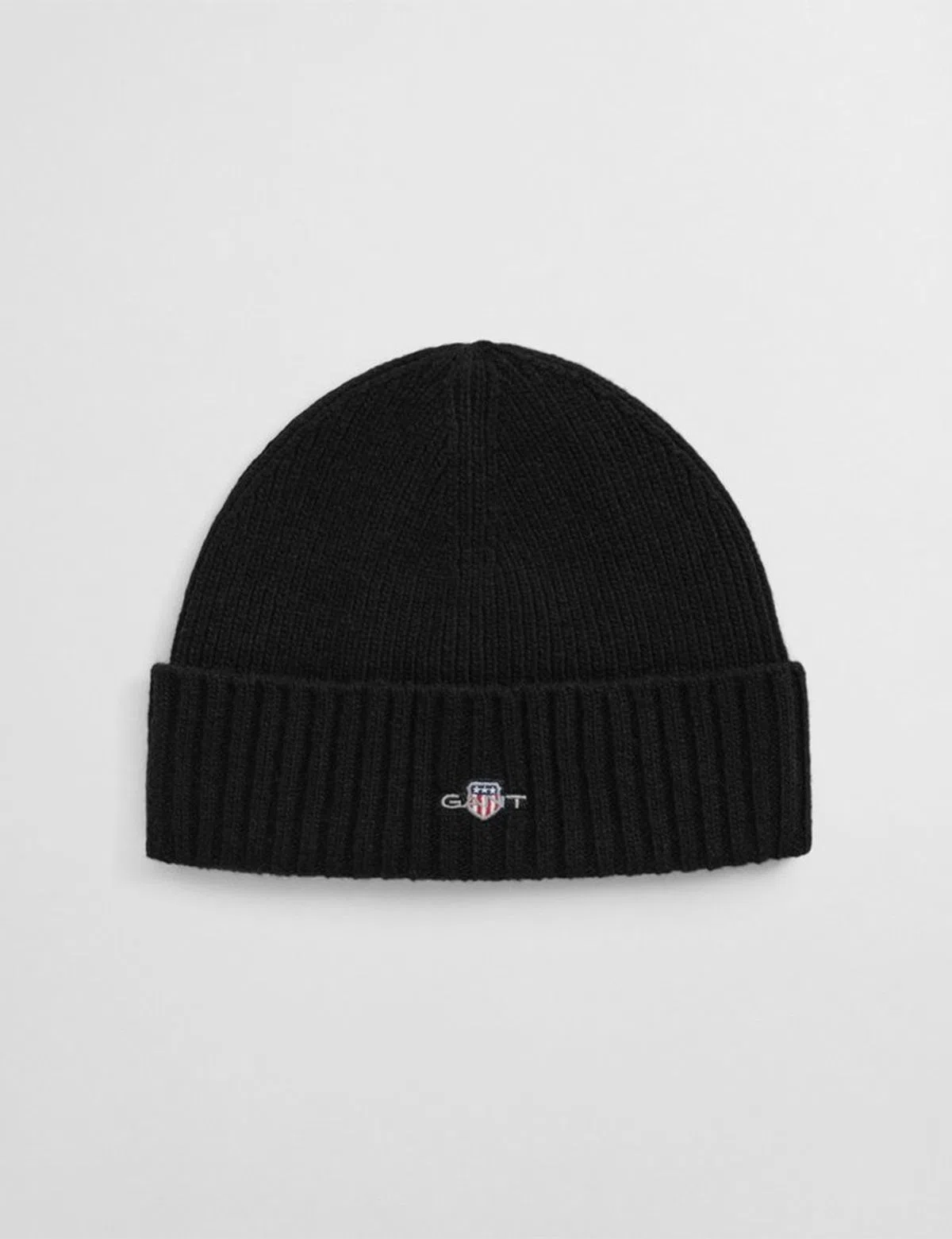 Black Shield Wool Beanie