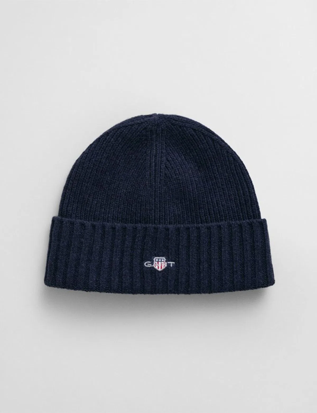 Shield Blue Wool Beanie