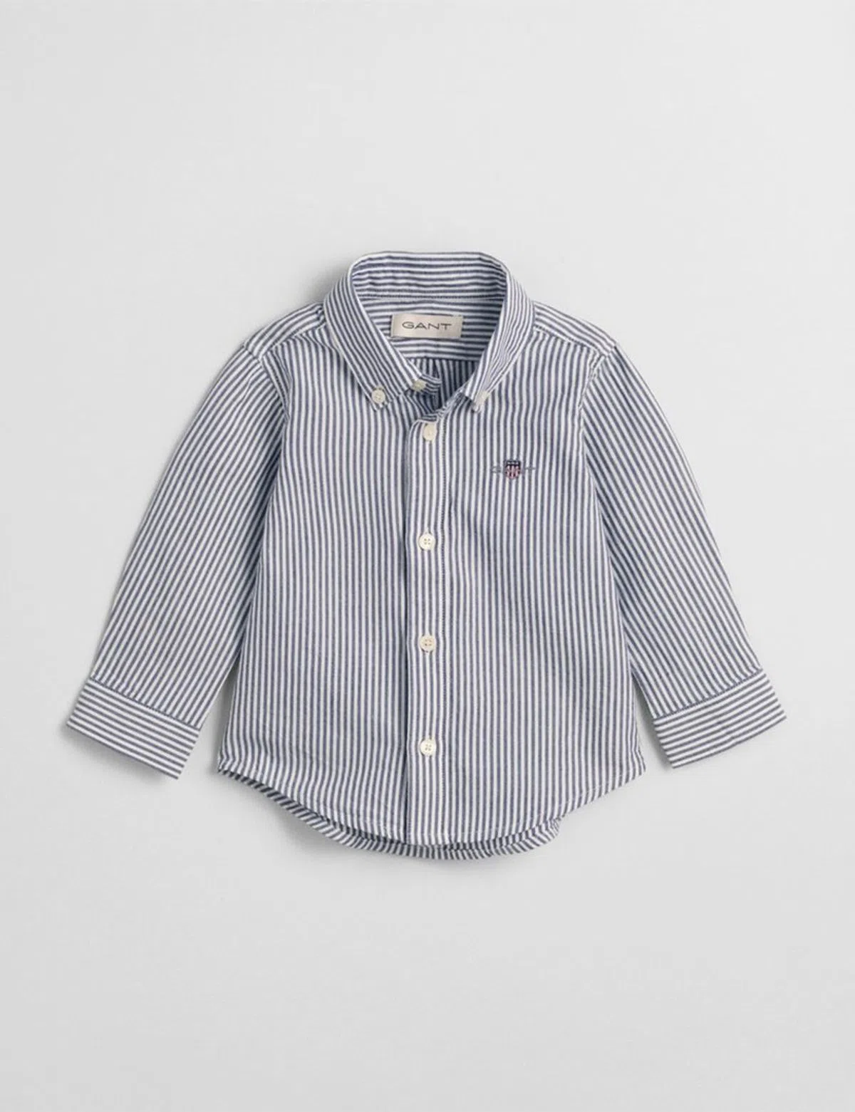 Camisa Oxford a Rayas Azul