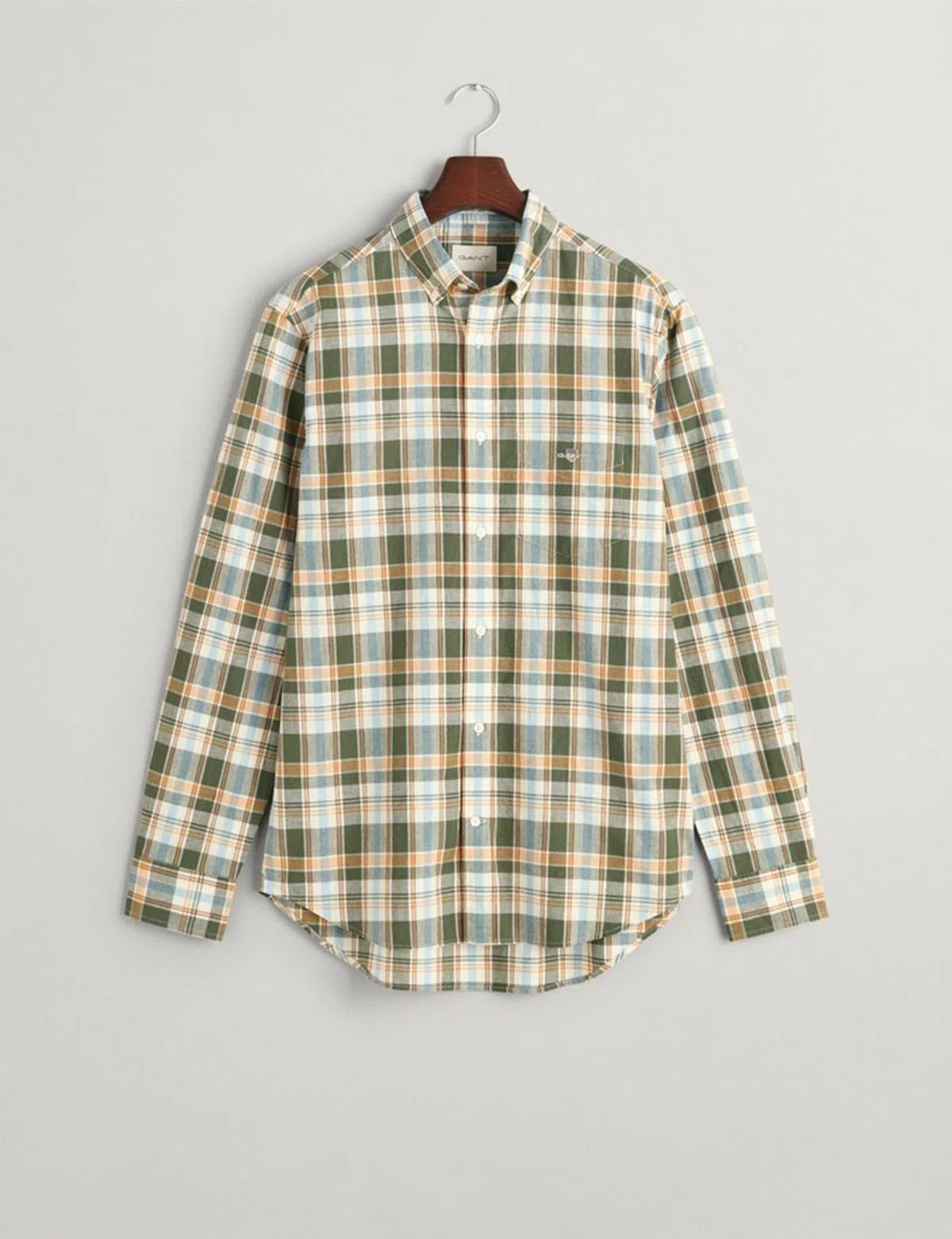 Chemise Reg Colorful Poplin Check Verte