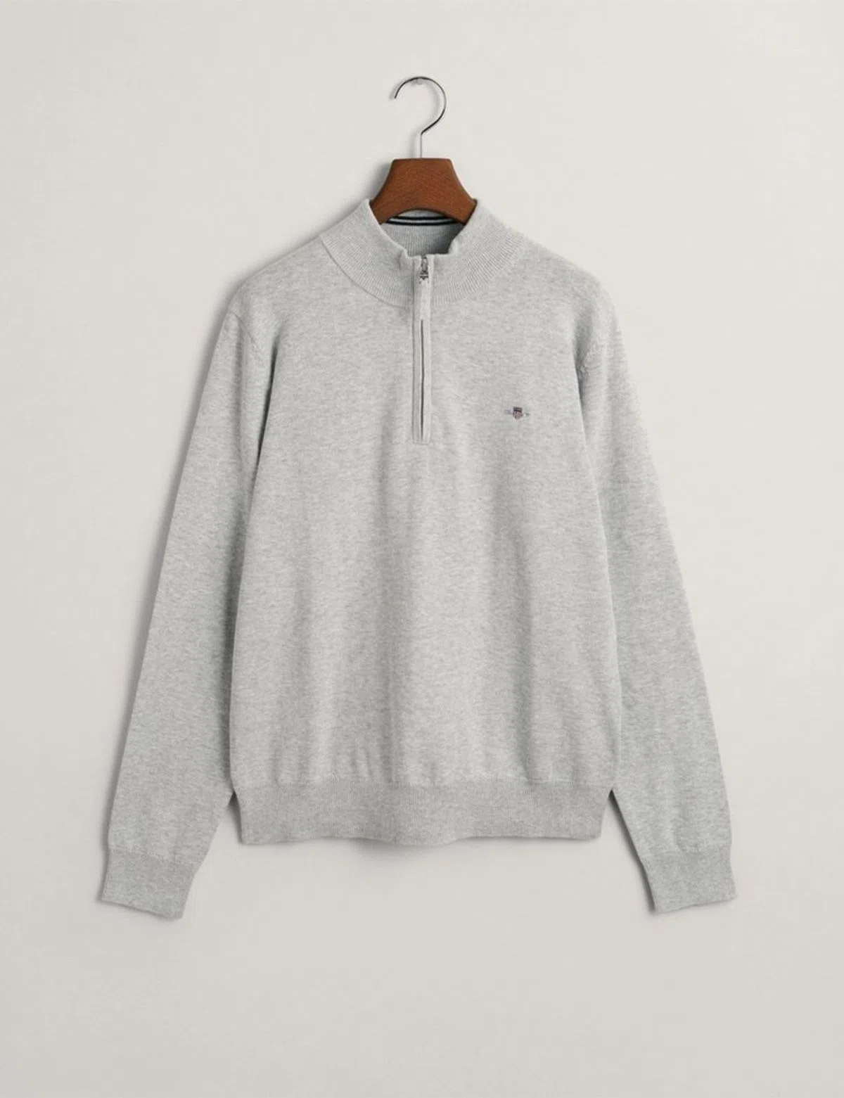 Sweatshirt com meio fecho Cinzento