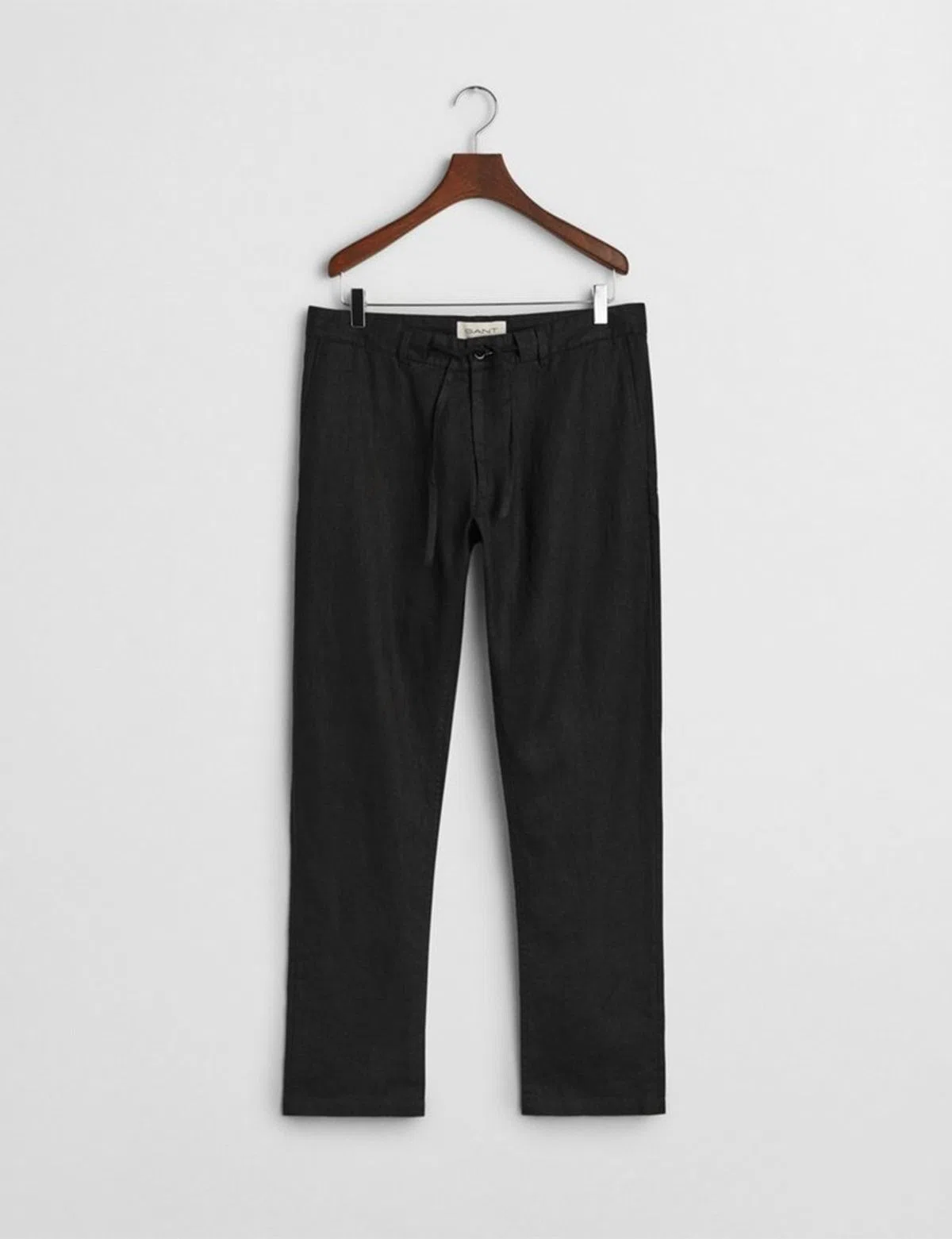 Pantalones de Lino Negro Relajados