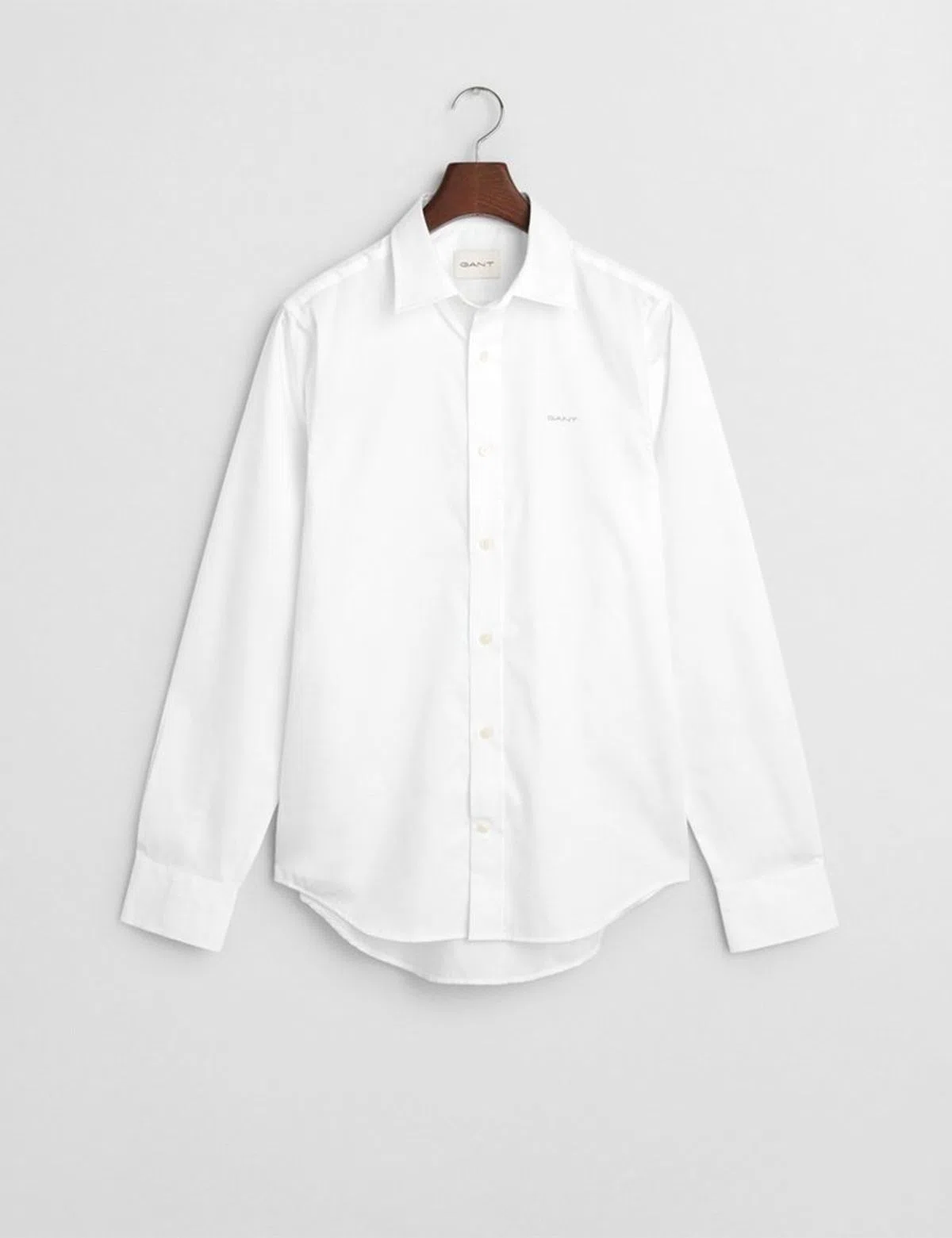 Camisa de cetim Slim Fit Branco