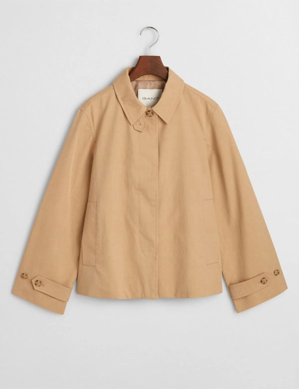 Short Beige Car Coat