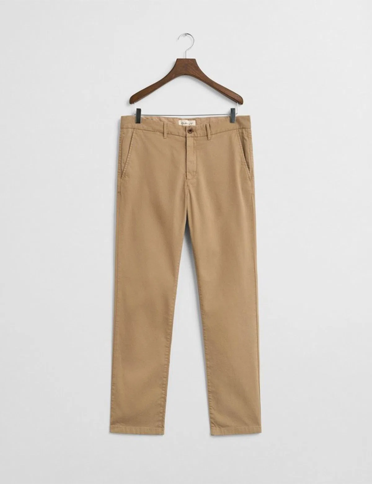 Beige Slim Dobby Structure Chino Pants
