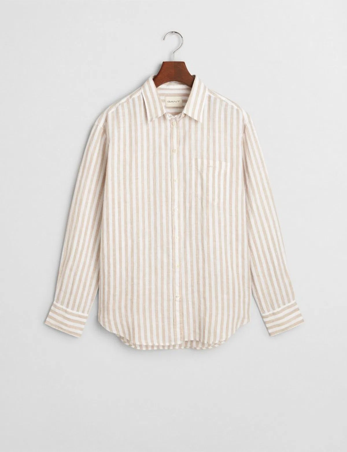 Camisa de Lino Rayas Beiges